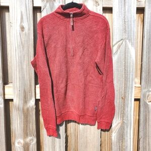43) WOOLRICH Longsleeve Waffle-Knit Quarter Zip Sz. S